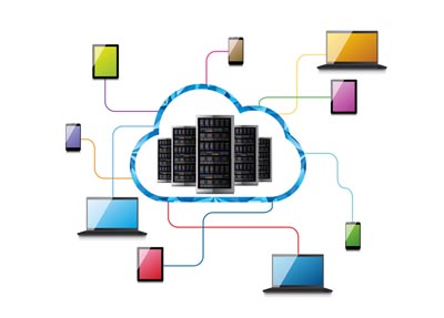 electronic devices connected to data storage machine