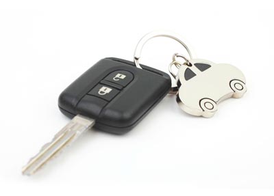 car keys with car keychain